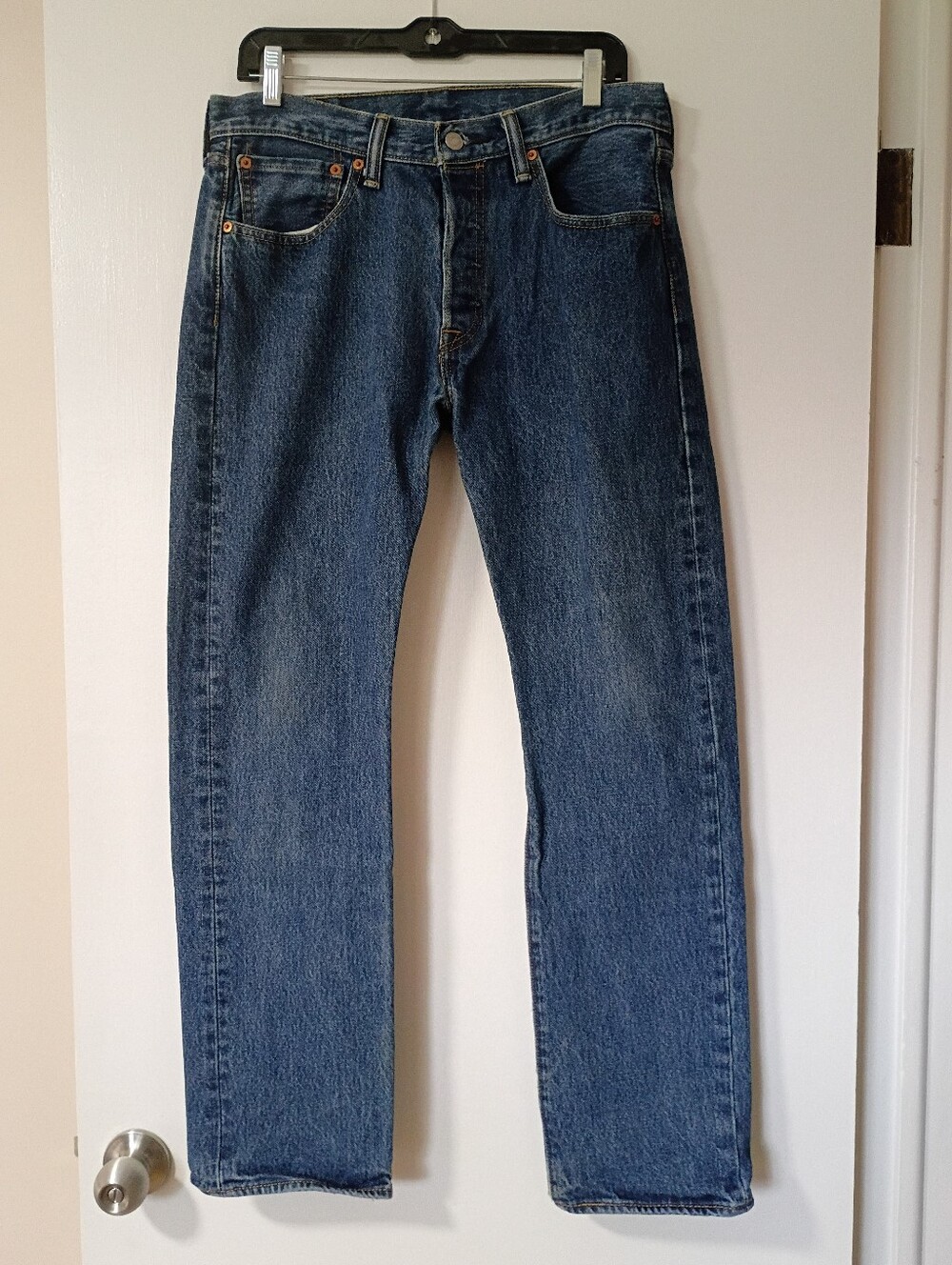 Levis 501 Jeans Mens 31x30 Blue Straight‎ Leg Button Fly